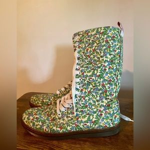Rare Canvas Floral Doc Martens